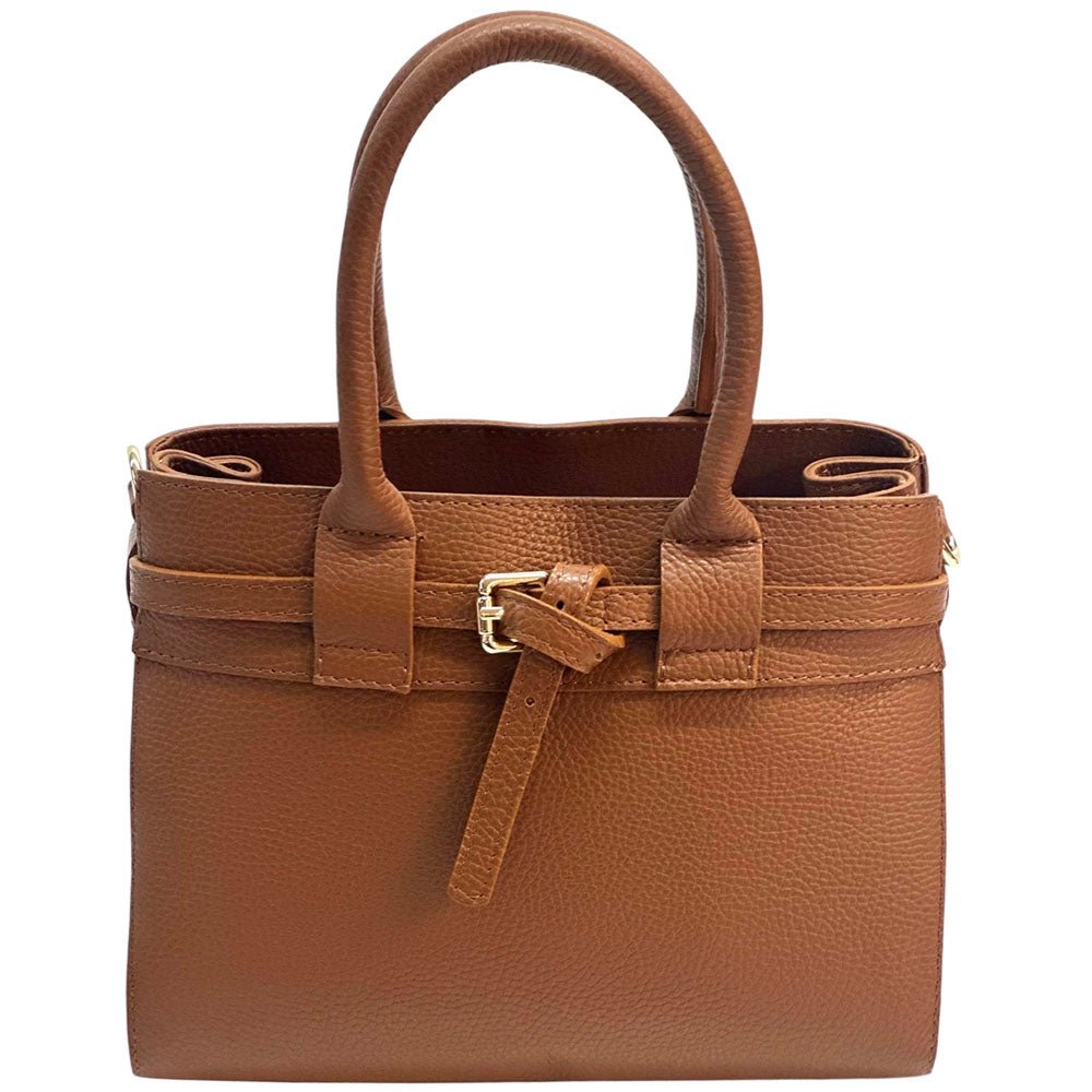 Voyage Structured Italian Cow Leather Bag - Leather Italiano