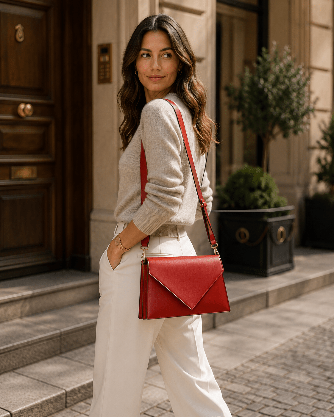 Yuri Leather Shoulder Bag - Leather Italiano