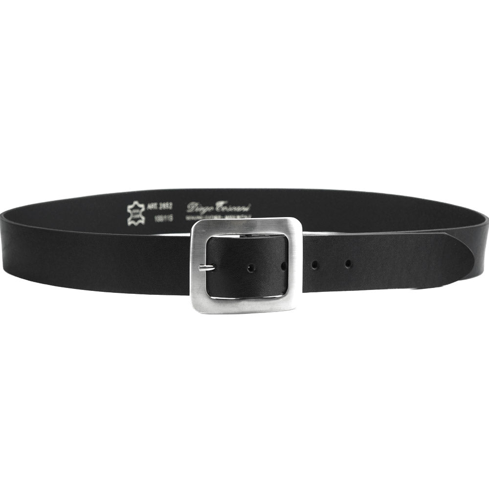 Rofena Belt black leather belt (40mm width)