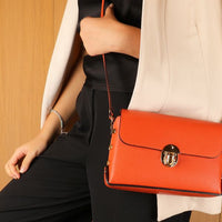 Malak Clutch in smooth calfskin leather-0
