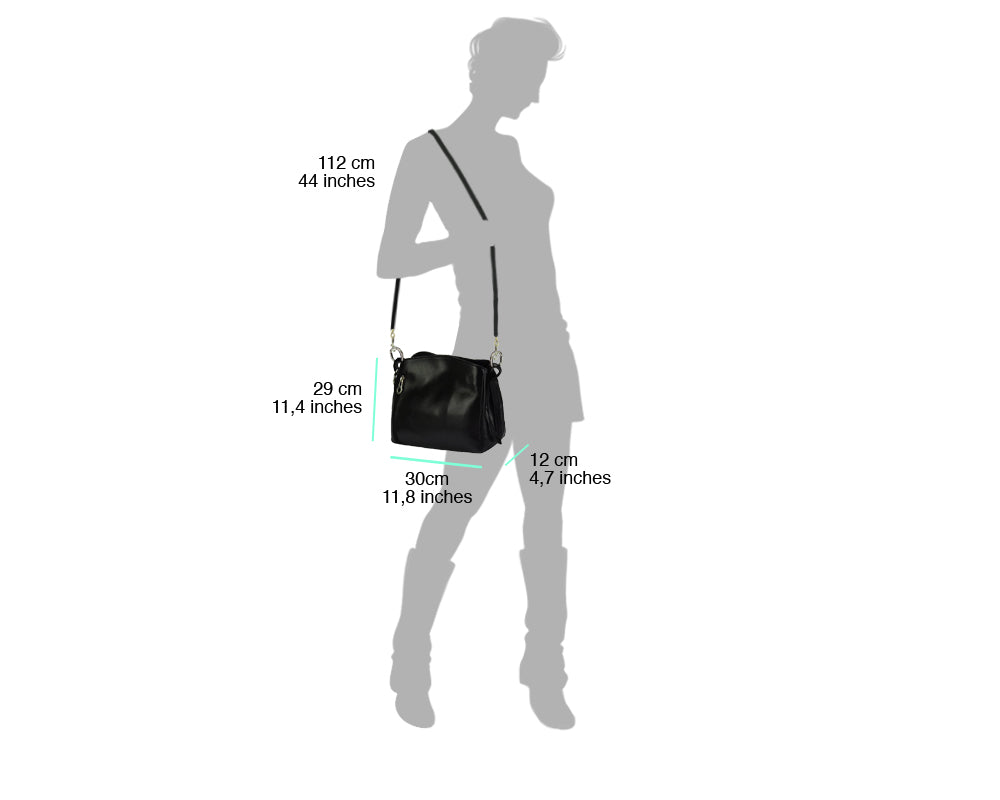 Viviana V GM leather shoulder bag-2