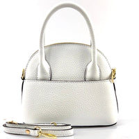 Florentine Leather Bowling Bag: Compact & Versatile - Leather Italiano