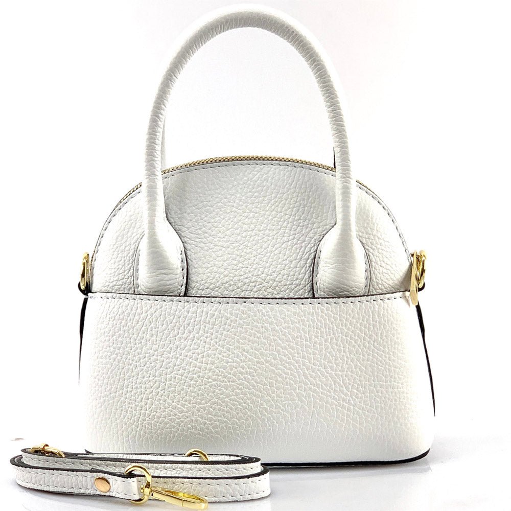 Florentine Leather Bowling Bag: Compact & Versatile - Leather Italiano