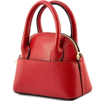 Florentine Leather Bowling Bag: Compact & Versatile - Leather Italiano