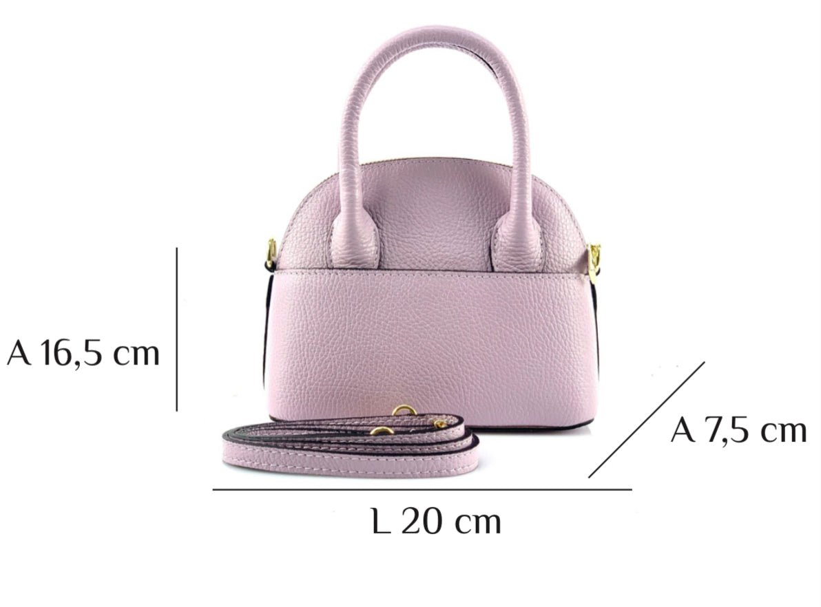 Florentine Leather Bowling Bag: Compact & Versatile - Leather Italiano