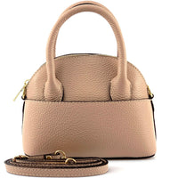 Florentine Leather Bowling Bag: Compact & Versatile - Leather Italiano