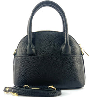 Florentine Leather Bowling Bag: Compact & Versatile - Leather Italiano