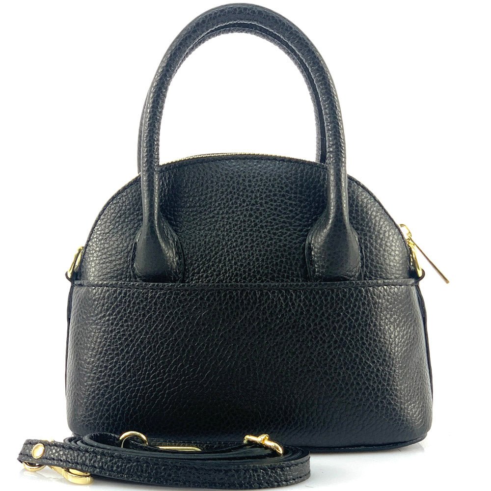 Florentine Leather Bowling Bag: Compact & Versatile - Leather Italiano