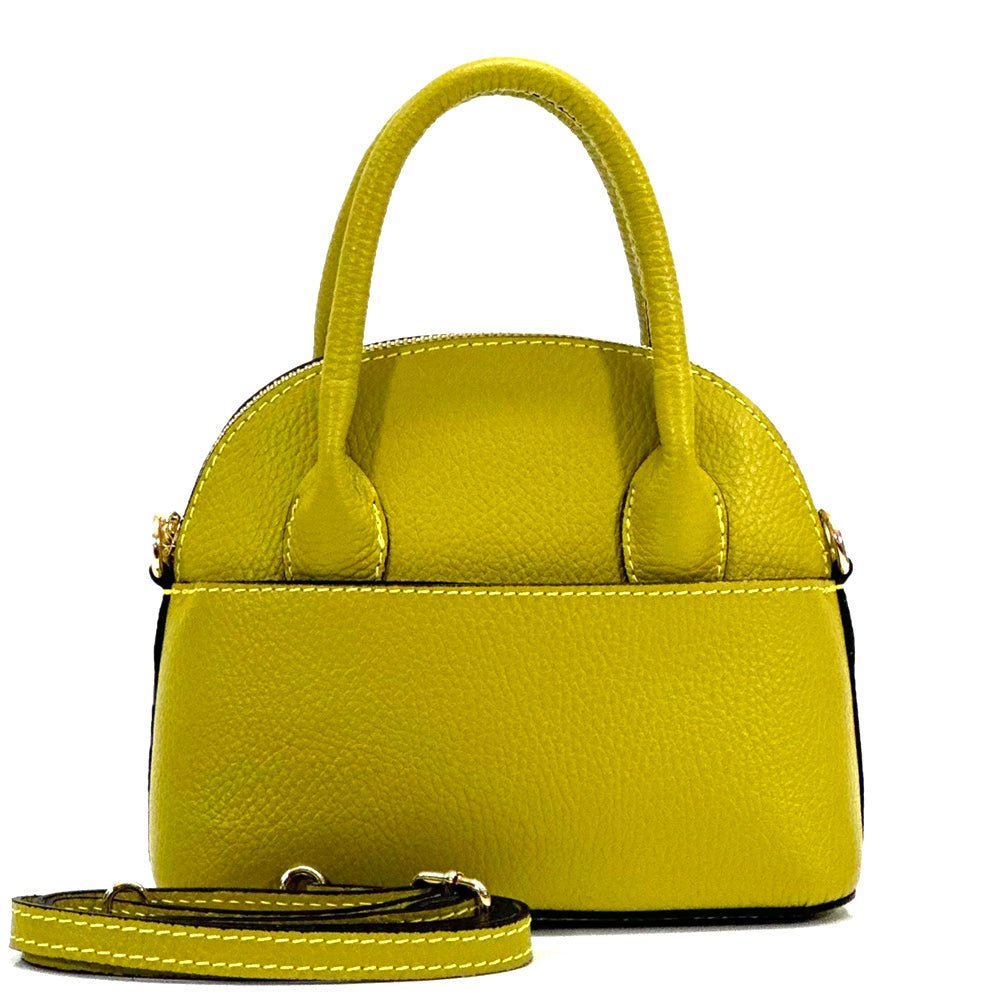 Florentine Leather Bowling Bag: Compact & Versatile - Leather Italiano