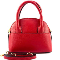 Florentine Leather Bowling Bag: Compact & Versatile - Leather Italiano