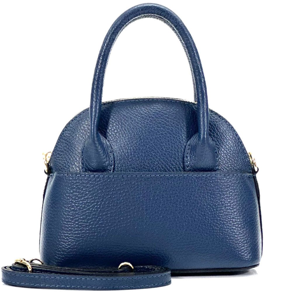 Florentine Leather Bowling Bag: Compact & Versatile - Leather Italiano