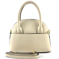 Florentine Leather Bowling Bag: Compact & Versatile - Leather Italiano