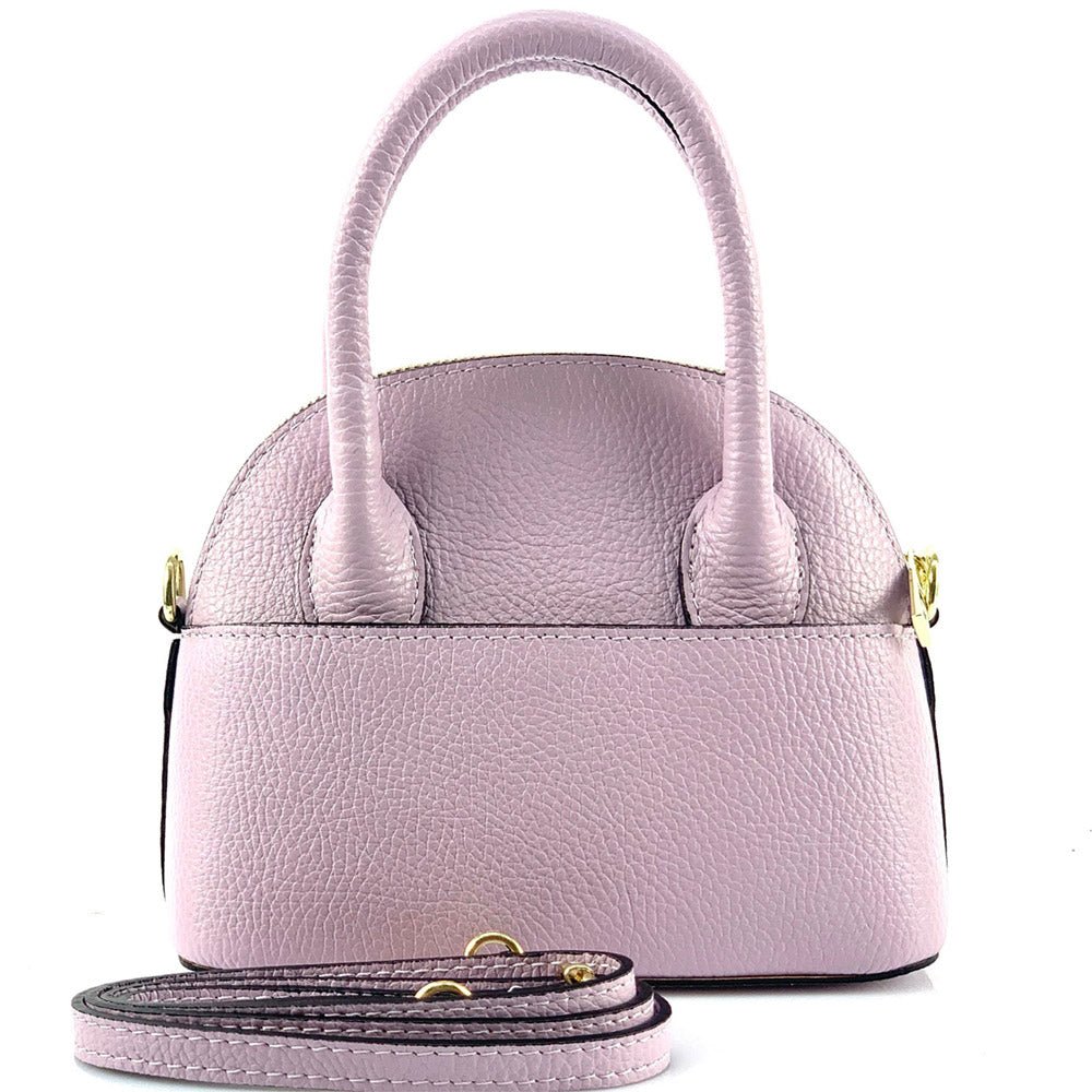 Florentine Leather Bowling Bag: Compact & Versatile - Leather Italiano