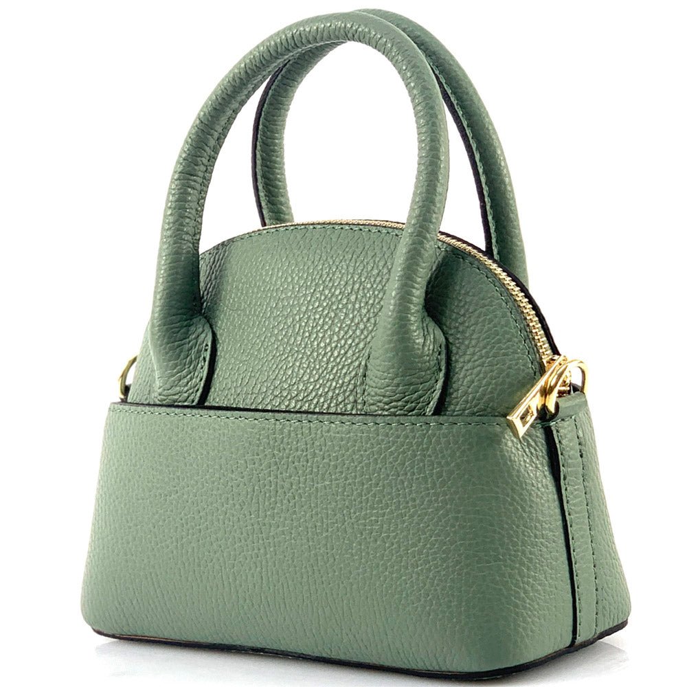 Florentine Leather Bowling Bag: Compact & Versatile - Leather Italiano