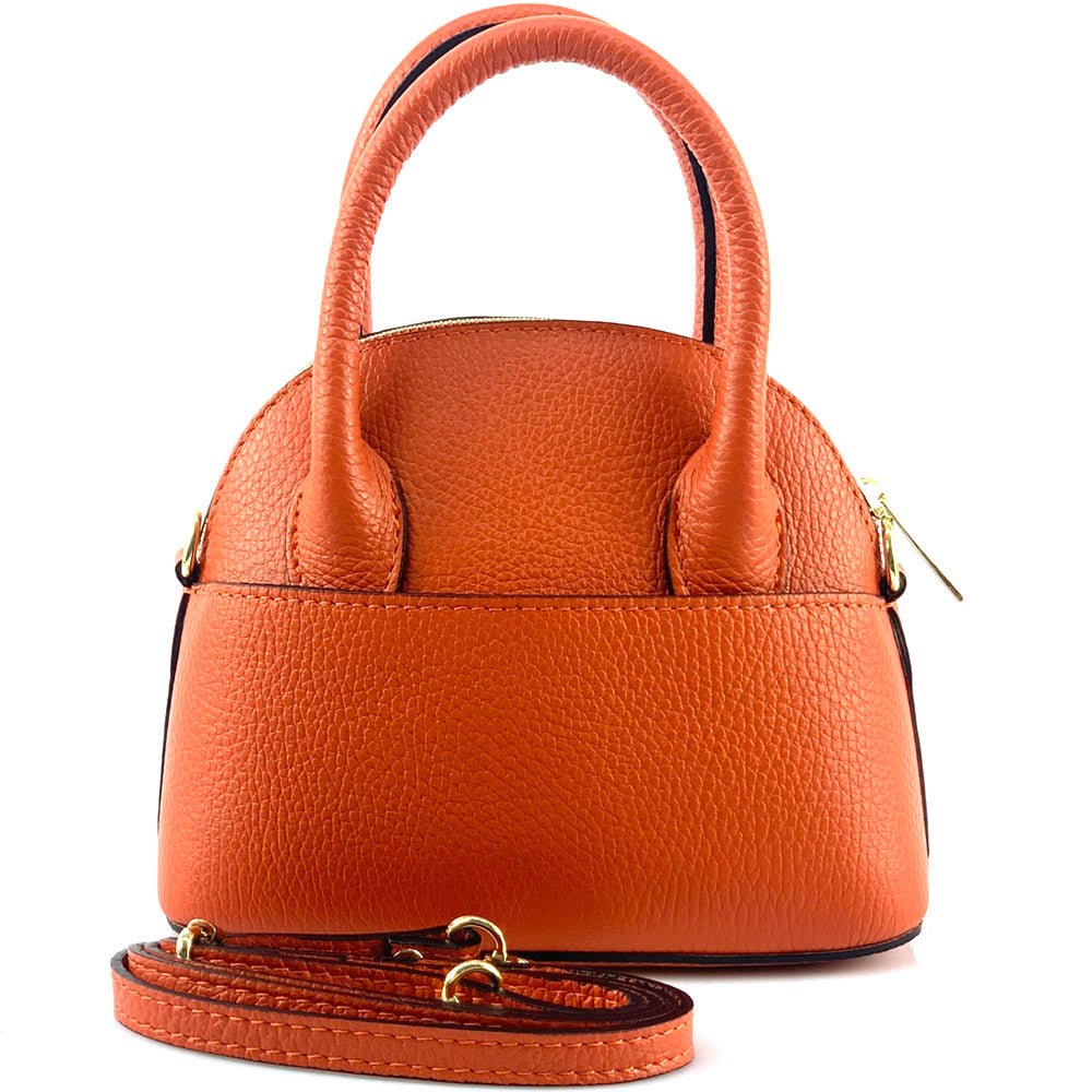 Florentine Leather Bowling Bag: Compact & Versatile - Leather Italiano