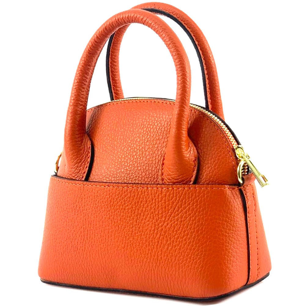 Florentine Leather Bowling Bag: Compact & Versatile - Leather Italiano