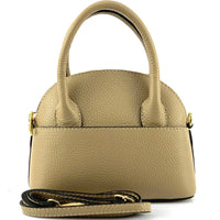 Florentine Leather Bowling Bag: Compact & Versatile - Leather Italiano