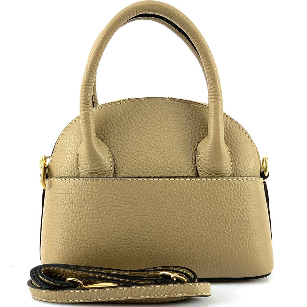 Florentine Leather Bowling Bag: Compact & Versatile - Leather Italiano