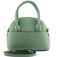 Florentine Leather Bowling Bag: Compact & Versatile - Leather Italiano