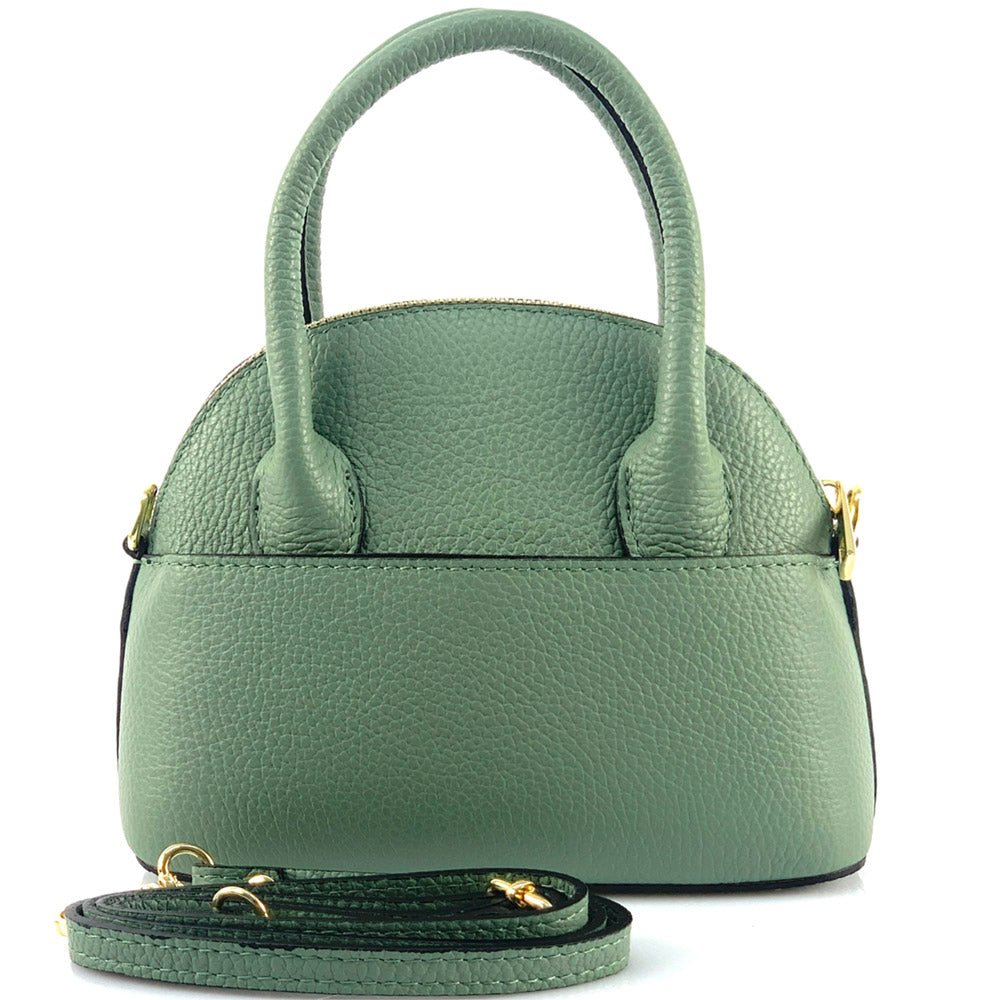 Florentine Leather Bowling Bag: Compact & Versatile - Leather Italiano