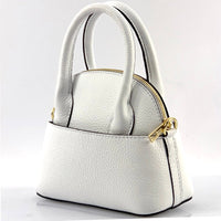 Florentine Leather Bowling Bag: Compact & Versatile - Leather Italiano