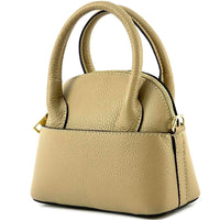 Florentine Leather Bowling Bag: Compact & Versatile - Leather Italiano