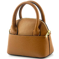 Florentine Leather Bowling Bag: Compact & Versatile - Leather Italiano
