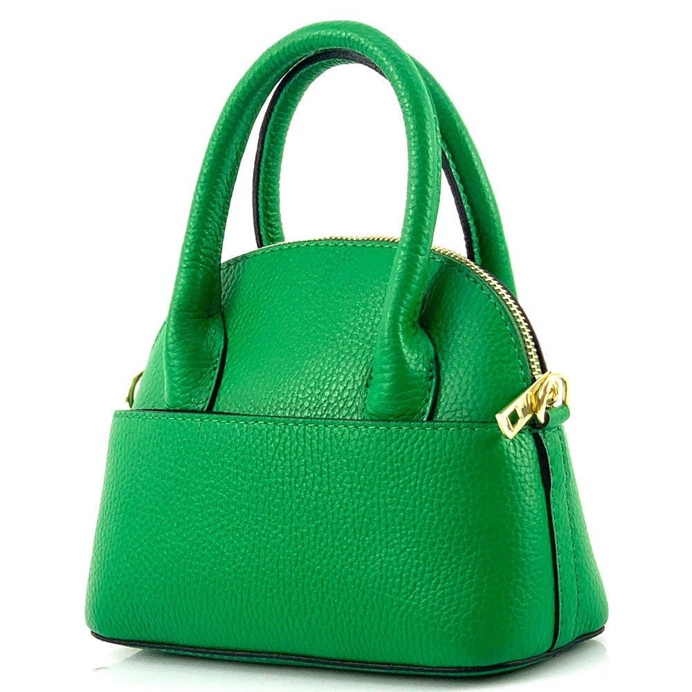Florentine Leather Bowling Bag: Compact & Versatile - Leather Italiano