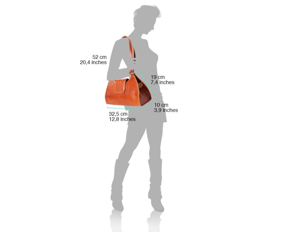 Floriana leather Handbag - Leather Italiano