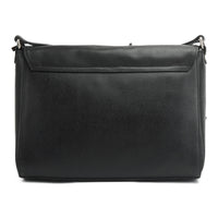 Gaspare Oversized Black Leather Clutch Bag - Leather Italiano
